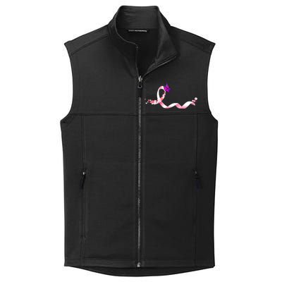 Cute Pink Ribbon Butterfly Breast Cancer Awareness Collective Smooth Fleece Vest