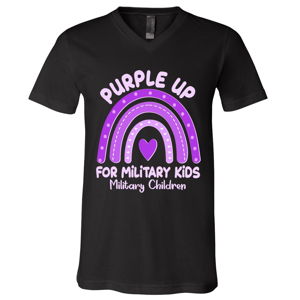 Cute Purple Rainbow Wear Purple V-Neck T-Shirt