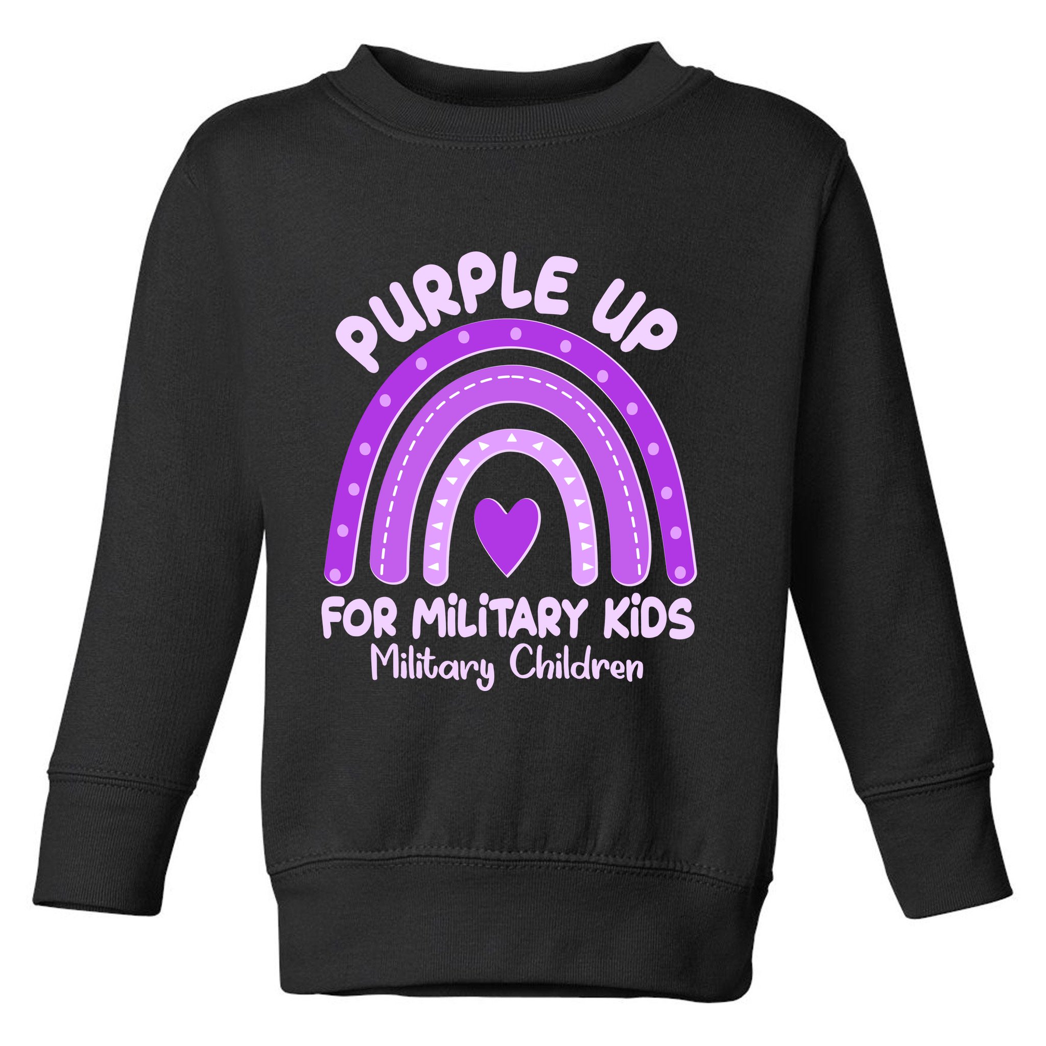Cute Purple Rainbow Wear Purple Toddler Sweatshirt