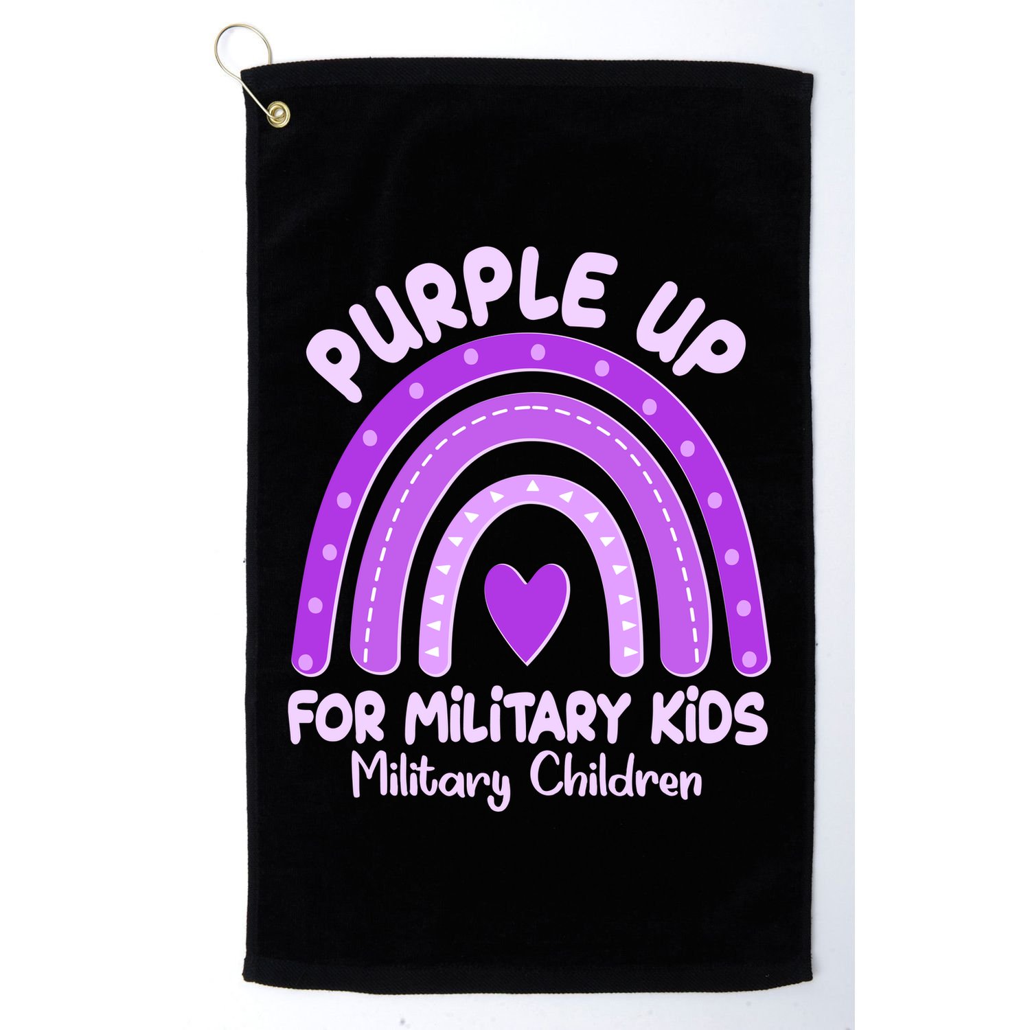 Cute Purple Rainbow Wear Purple Golf Towel