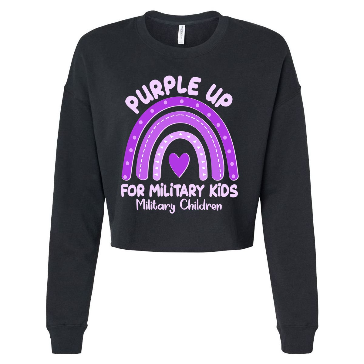 Cute Purple Rainbow Wear Purple Cropped Pullover Crew