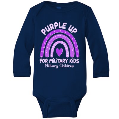 Cute Purple Rainbow Wear Purple Baby Long Sleeve Bodysuit