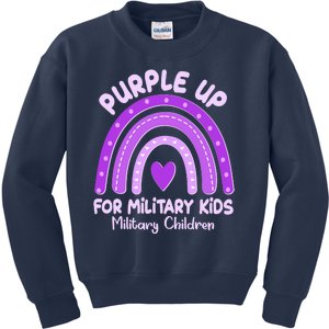 Cute Purple Rainbow Wear Purple Kids Sweatshirt