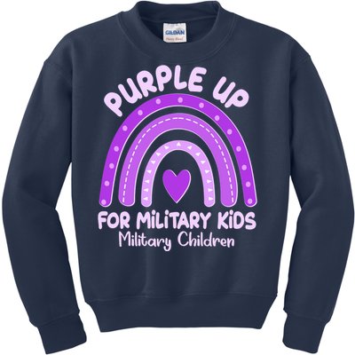 Cute Purple Rainbow Wear Purple Kids Sweatshirt