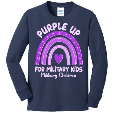 Cute Purple Rainbow Wear Purple Kids Long Sleeve Shirt