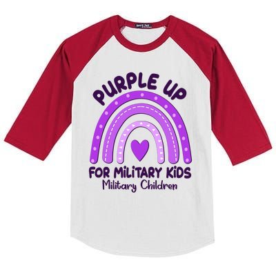 Cute Purple Rainbow Wear Purple Kids Colorblock Raglan Jersey