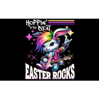 Cute Punk Rocking Bunny Hopping Rabbit Easter Rocks Bumper Sticker