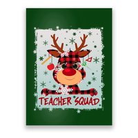 Cute Plaid Reindeer Teacher Squad Poster