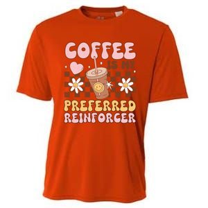 Coffee Preferred Reinforcer Aba Behavior Analyst Therapist Gift Cooling Performance Crew T-Shirt