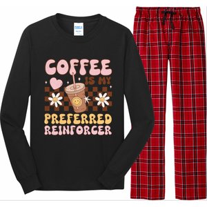 Coffee Preferred Reinforcer Aba Behavior Analyst Therapist Gift Long Sleeve Pajama Set