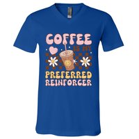 Coffee Preferred Reinforcer Aba Behavior Analyst Therapist Gift V-Neck T-Shirt