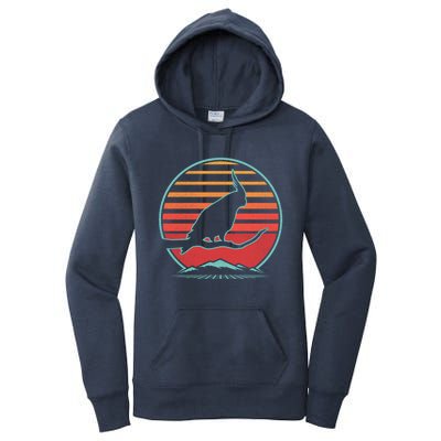 Cockatiel Parrot Retro Vintage 80s Style Cool Gift Women's Pullover Hoodie