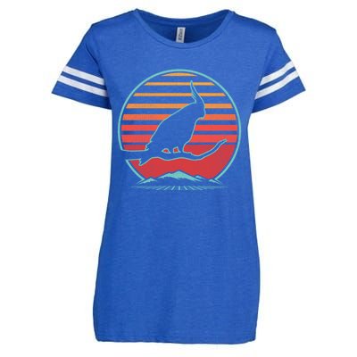 Cockatiel Parrot Retro Vintage 80s Style Cool Gift Enza Ladies Jersey Football T-Shirt