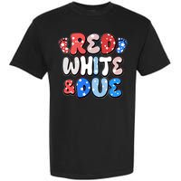 Cute Patriotic Red White And Due New Baby Garment-Dyed Heavyweight T-Shirt