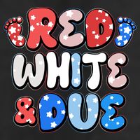 Cute Patriotic Red White And Due New Baby Garment-Dyed Heavyweight T-Shirt
