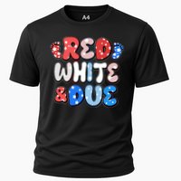 Cute Patriotic Red White And Due New Baby Cooling Performance Crew T-Shirt