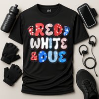 Cute Patriotic Red White And Due New Baby Cooling Performance Crew T-Shirt