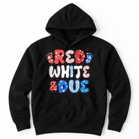 Cute Patriotic Red White And Due New Baby Hoodie
