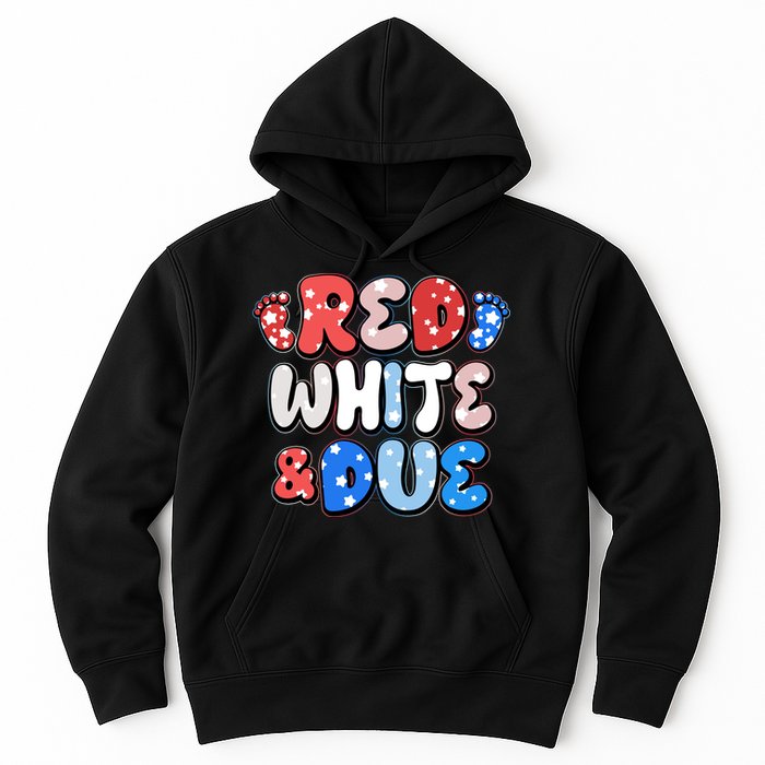 Cute Patriotic Red White And Due New Baby Hoodie