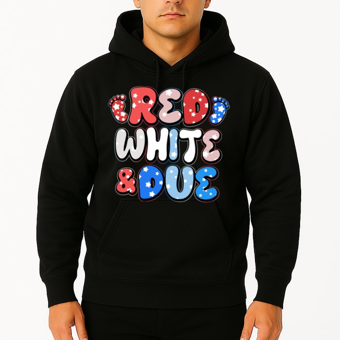 Cute Patriotic Red White And Due New Baby Hoodie