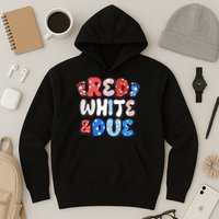 Cute Patriotic Red White And Due New Baby Hoodie
