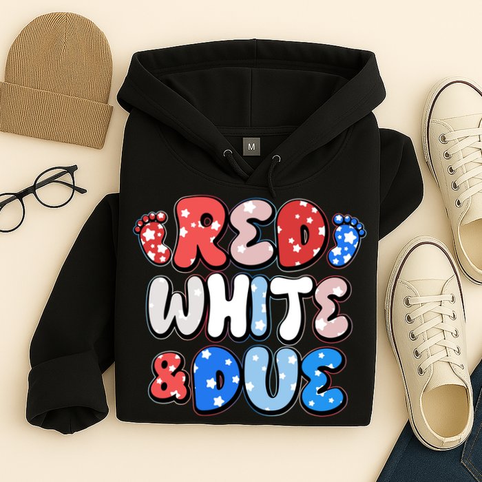 Cute Patriotic Red White And Due New Baby Hoodie