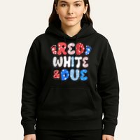 Cute Patriotic Red White And Due New Baby Hoodie