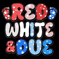 Cute Patriotic Red White And Due New Baby Hoodie
