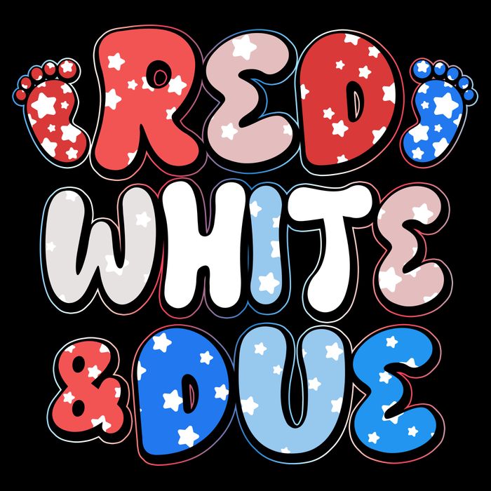 Cute Patriotic Red White And Due New Baby Hoodie
