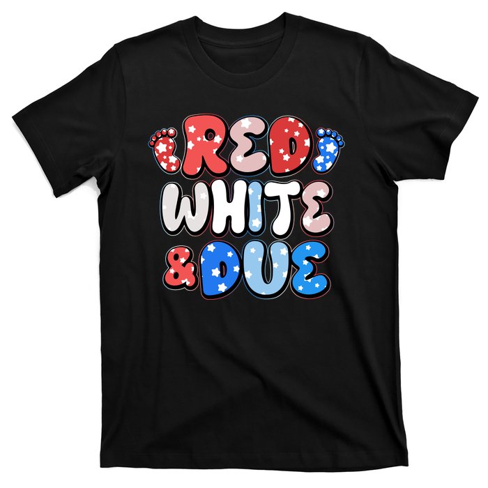 Cute Patriotic Red White And Due New Baby T-Shirt