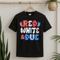 Cute Patriotic Red White And Due New Baby T-Shirt
