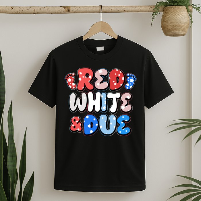 Cute Patriotic Red White And Due New Baby T-Shirt