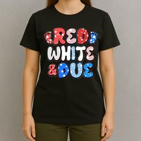 Cute Patriotic Red White And Due New Baby T-Shirt