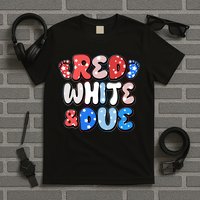 Cute Patriotic Red White And Due New Baby T-Shirt