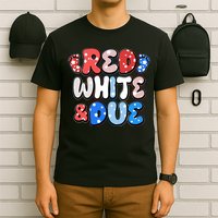 Cute Patriotic Red White And Due New Baby T-Shirt