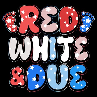 Cute Patriotic Red White And Due New Baby T-Shirt