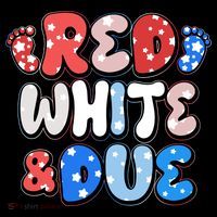 Cute Patriotic Red White And Due New Baby Tall T-Shirt