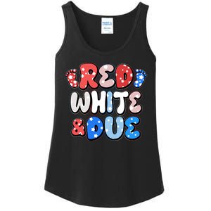 Cute Patriotic Red White And Due New Baby Ladies Essential Tank