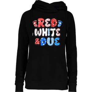 Cute Patriotic Red White And Due New Baby Womens Funnel Neck Pullover Hood