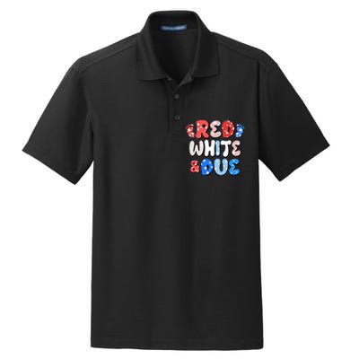 Cute Patriotic Red White And Due New Baby Dry Zone Grid Polo