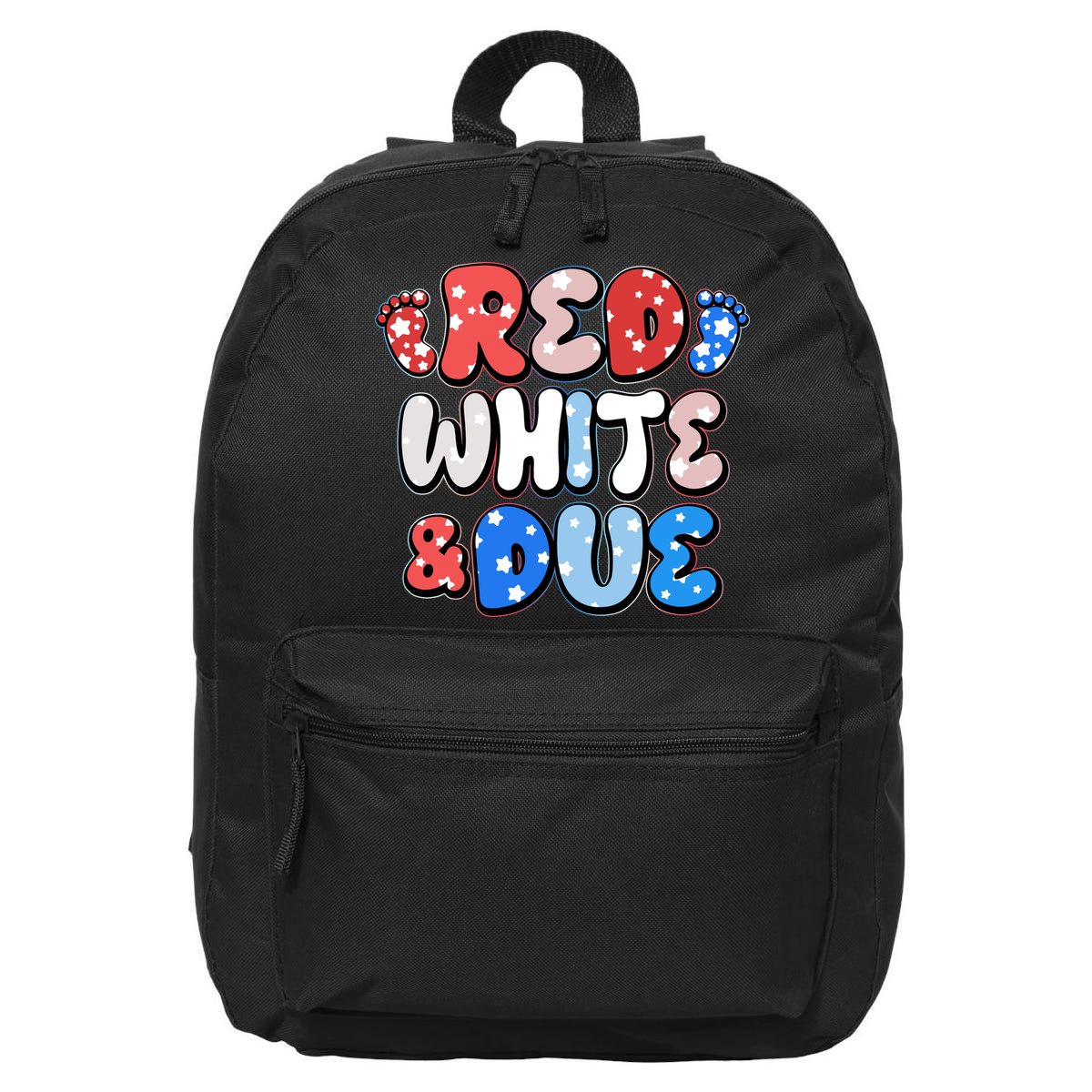 Cute Patriotic Red White And Due New Baby 16 in Basic Backpack
