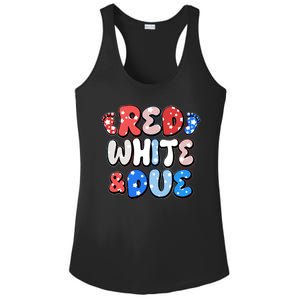 Cute Patriotic Red White And Due New Baby Ladies PosiCharge Competitor Racerback Tank