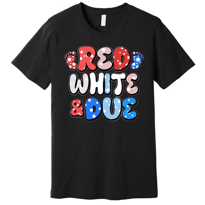 Cute Patriotic Red White And Due New Baby Premium T-Shirt