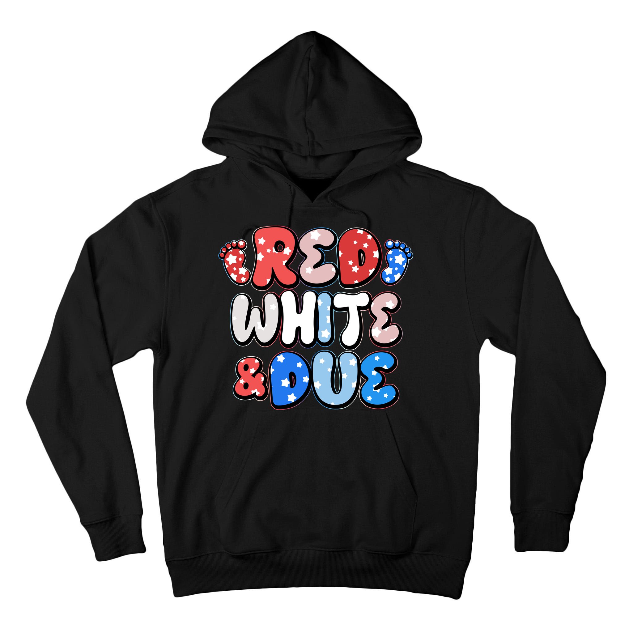 Cute Patriotic Red White And Due New Baby Tall Hoodie