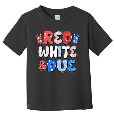 Cute Patriotic Red White And Due New Baby Toddler T-Shirt