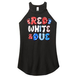 Cute Patriotic Red White And Due New Baby Women's Perfect Tri Rocker Tank