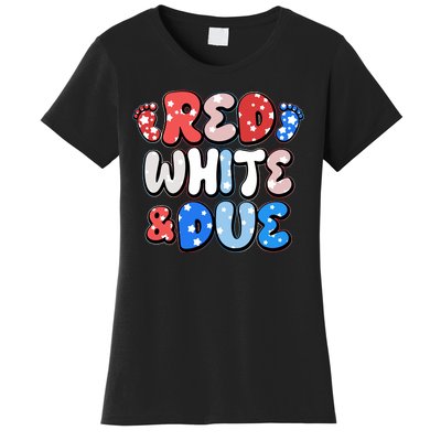 Cute Patriotic Red White And Due New Baby Women's T-Shirt