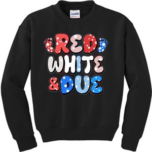 Cute Patriotic Red White And Due New Baby Kids Sweatshirt