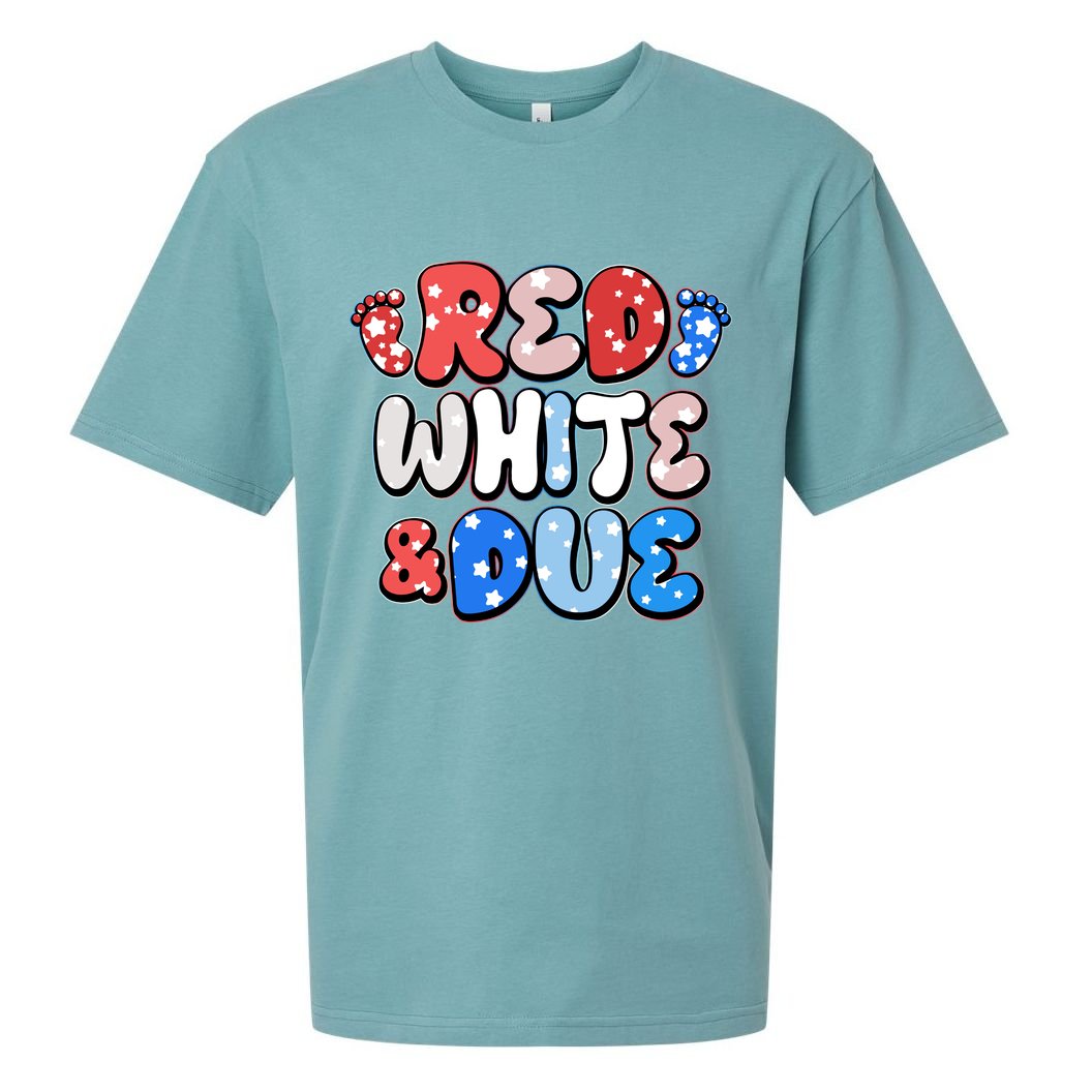 Cute Patriotic Red White And Due New Baby Sueded Cloud Jersey T-Shirt