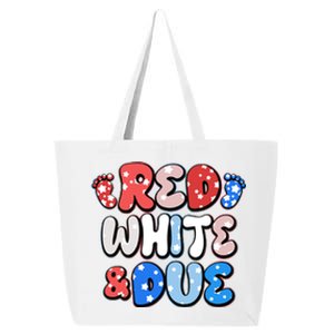 Cute Patriotic Red White And Due New Baby 25L Jumbo Tote